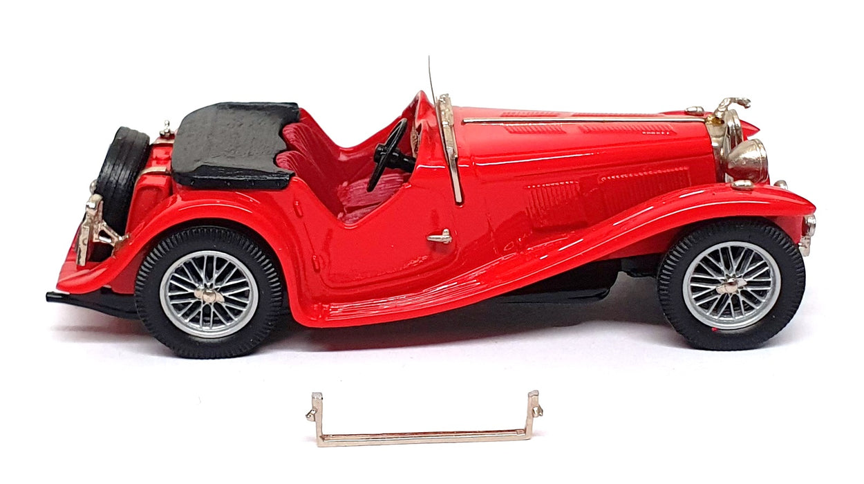 Lansdowne Models 1/43 Scale LDM63A 1938 AC 16/80 Sports Roadster Top Down - Red