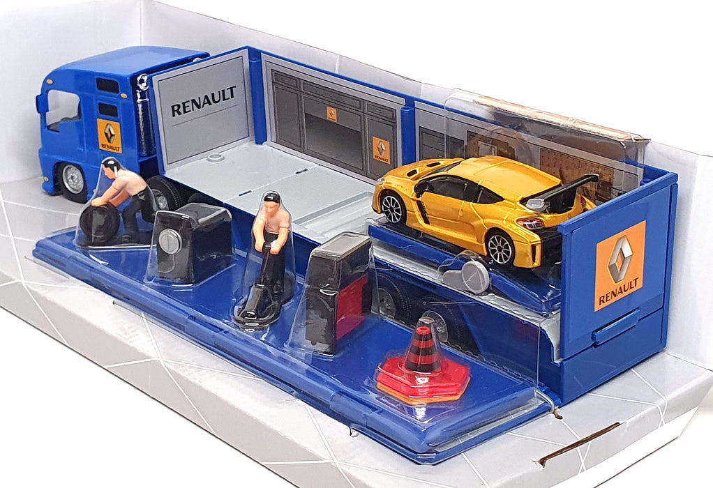 Burago 1/43 Scale 156 31216L - Renault Super Hauler Truck Set - Blue