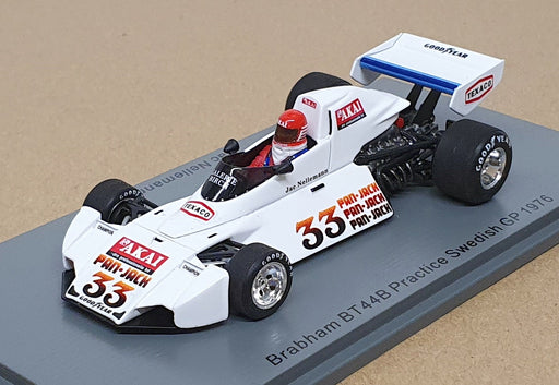 Spark 1/43 Scale S7095 - F1 Brabham BT44B #33 Practice Sweden GP 1976 Nellemann