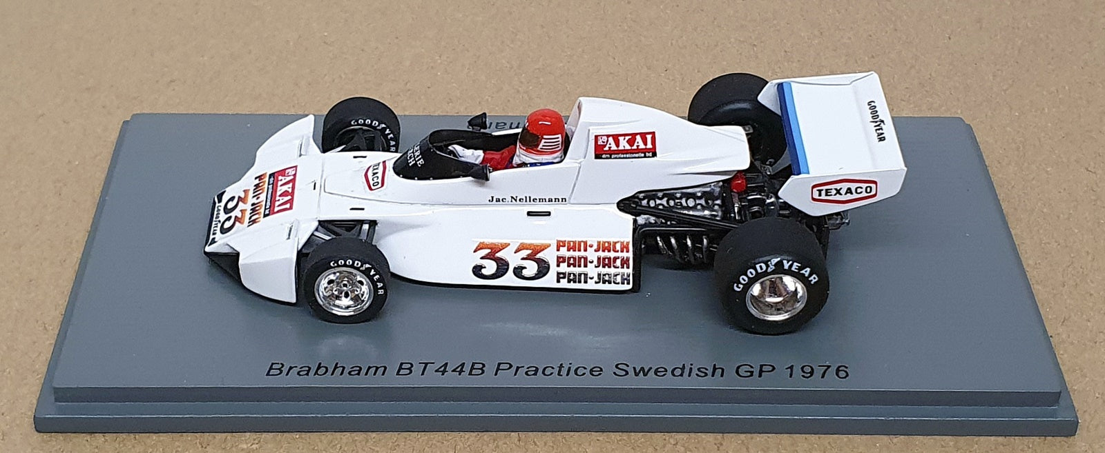Spark 1/43 Scale S7095 - F1 Brabham BT44B #33 Practice Sweden GP 1976 Nellemann
