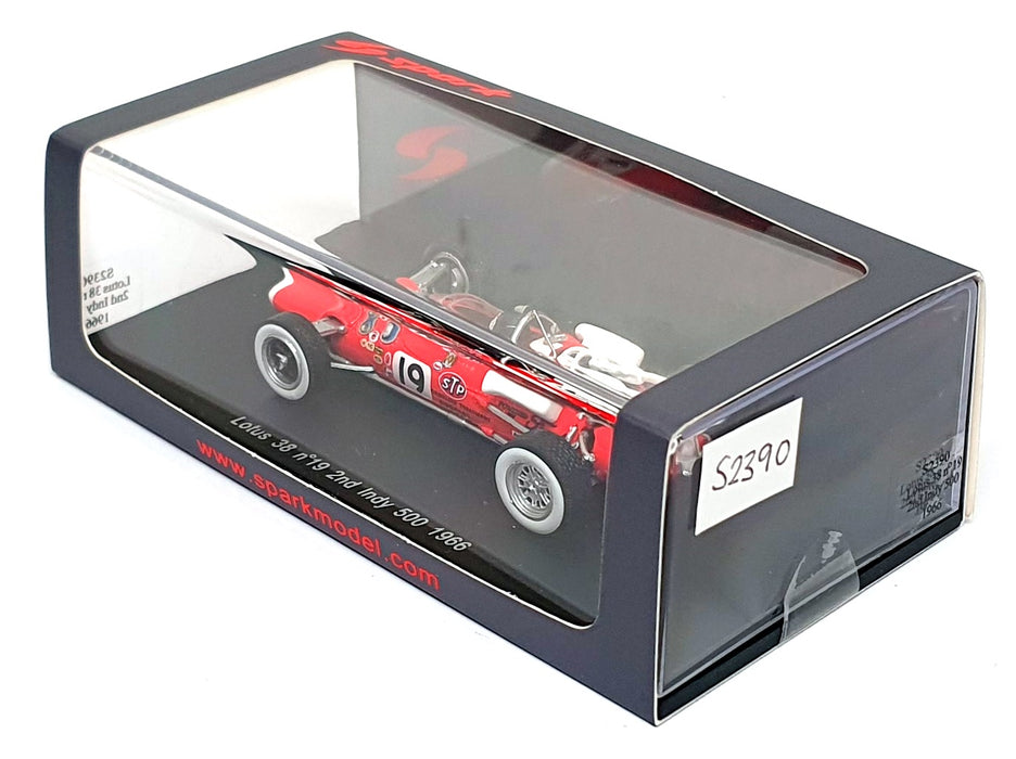 Spark 1/43 Scale S2390 - Lotus 38 #19 2nd Indy 500 1966 Jim Clark
