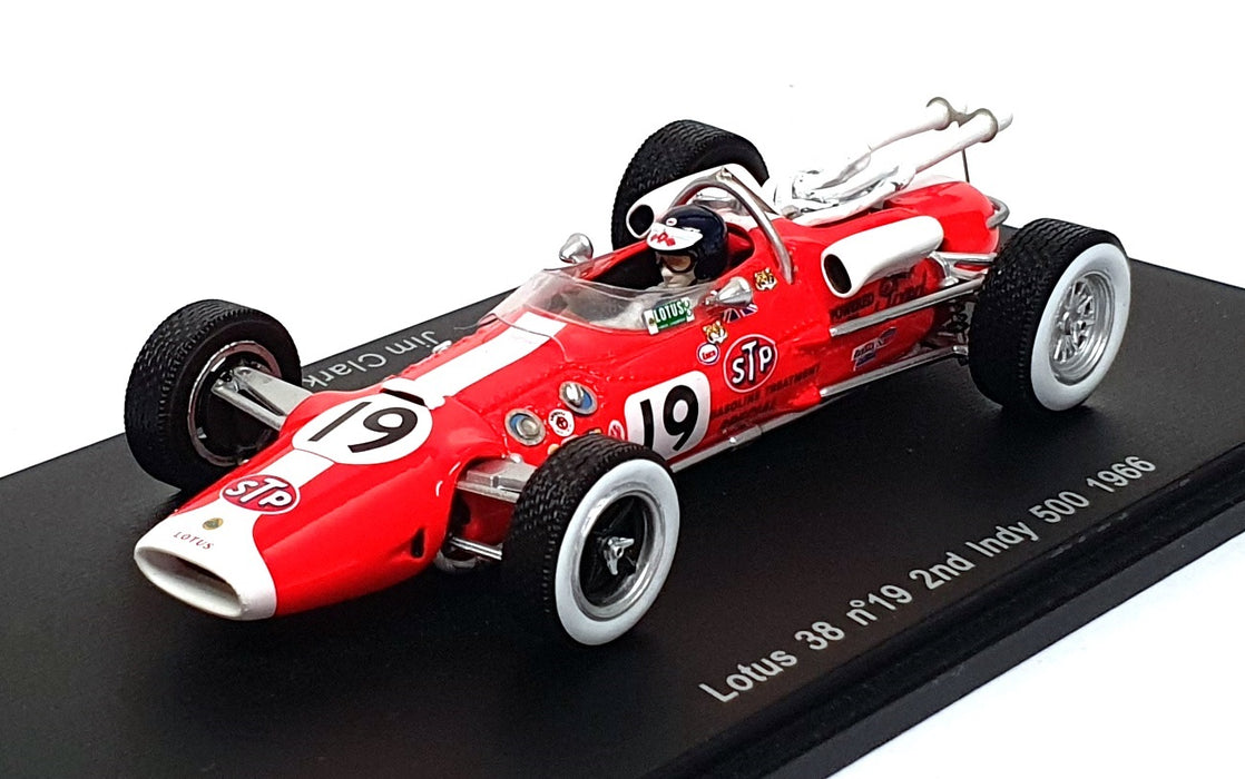 Spark 1/43 Scale S2390 - Lotus 38 #19 2nd Indy 500 1966 Jim Clark