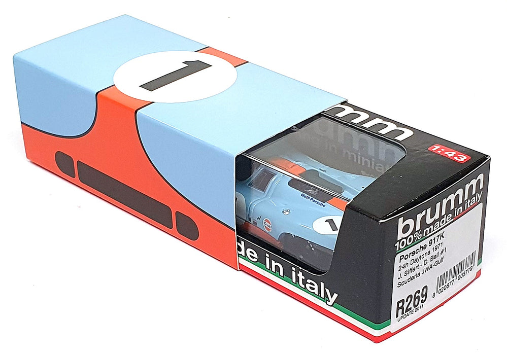 Brumm 1/43 Scale R269 - Porsche 917K Scuderia JWA-Gulf #1 24H Daytona 1971