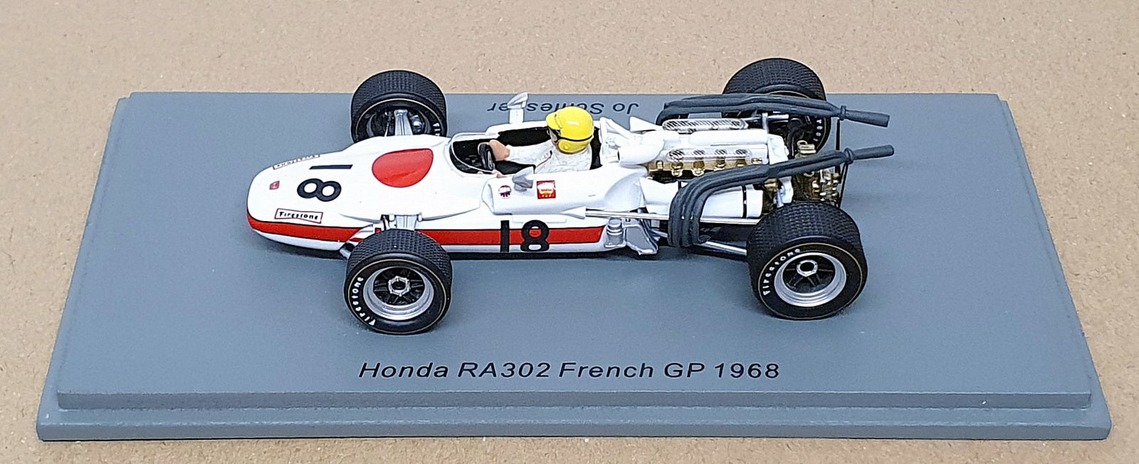 Spark 1/43 Scale S6227 - F1 Honda RA302 #18 French GP 1968 Jo Schlesser