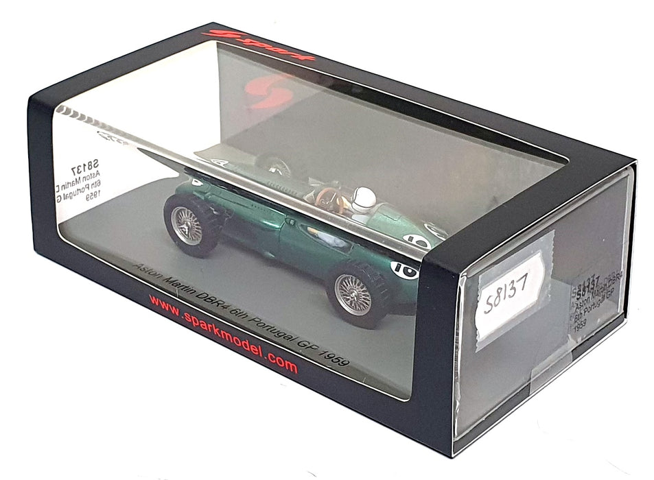 Spark 1/43 Scale S8137 - F1 Aston Martin DBR4 #10 6th Portugal GP 1959 Salvadon