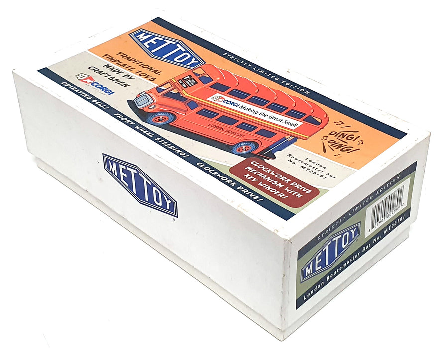 Mettoy Corgi Appx 25cm Long MT00101 - London Routemaster Tinplate Bus Rt. 8B