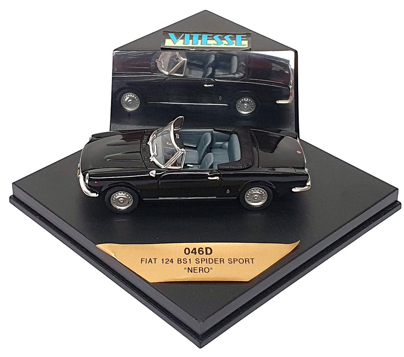 Vitesse 1/43 Scale Diecast 046D - Fiat 124 BS1 Spider Sport - Black
