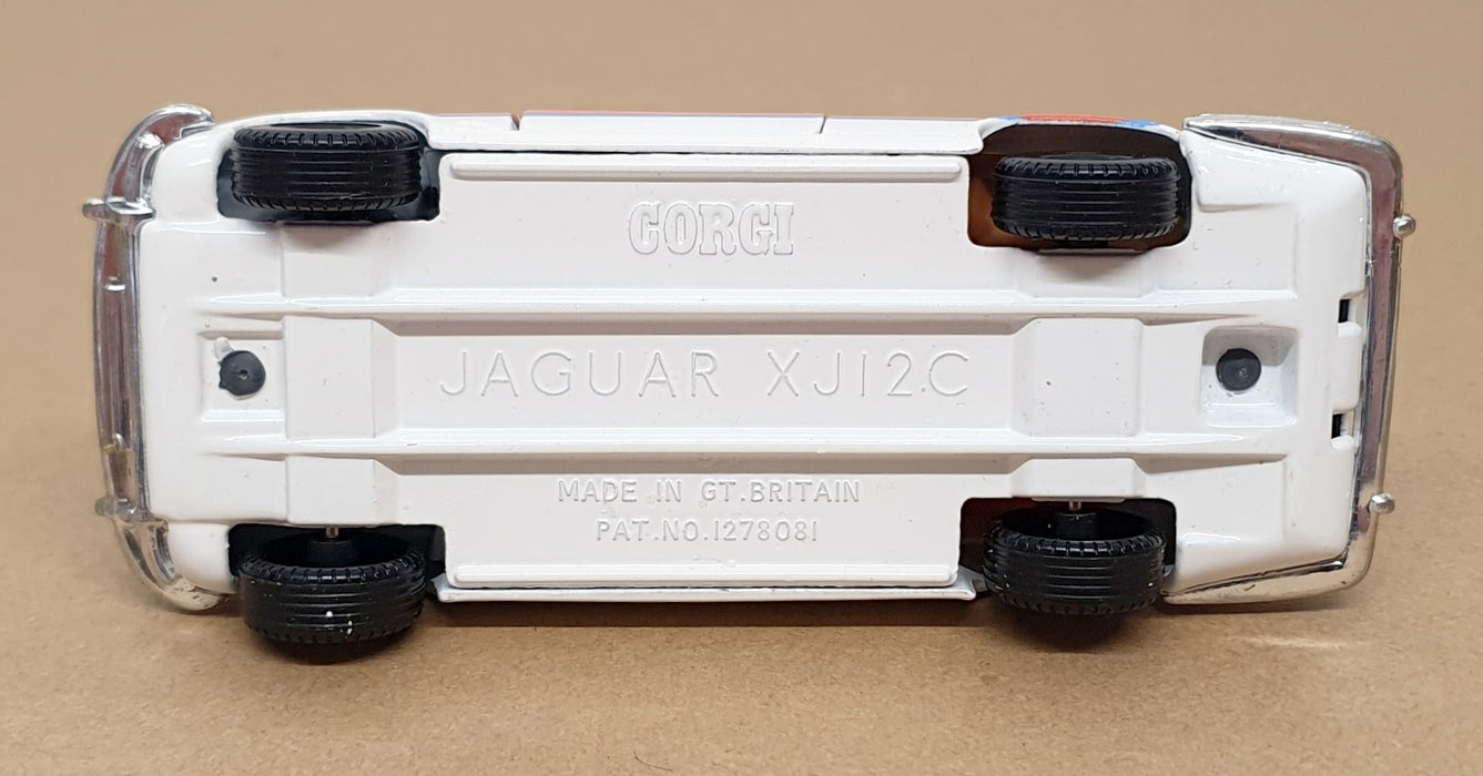 Corgi Appx 12cm Long Original Diecast 429 - Police Jaguar XJ12C - White