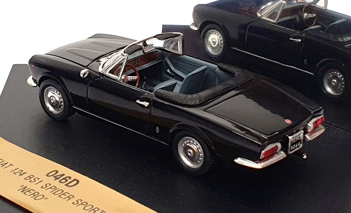 Vitesse 1/43 Scale Diecast 046D - Fiat 124 BS1 Spider Sport - Black