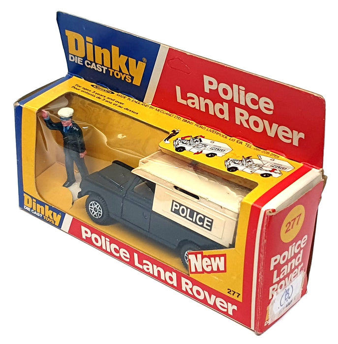 Dinky Toys 10cm Long Original Diecast 277 - Police Land Rover & Policeman Figure