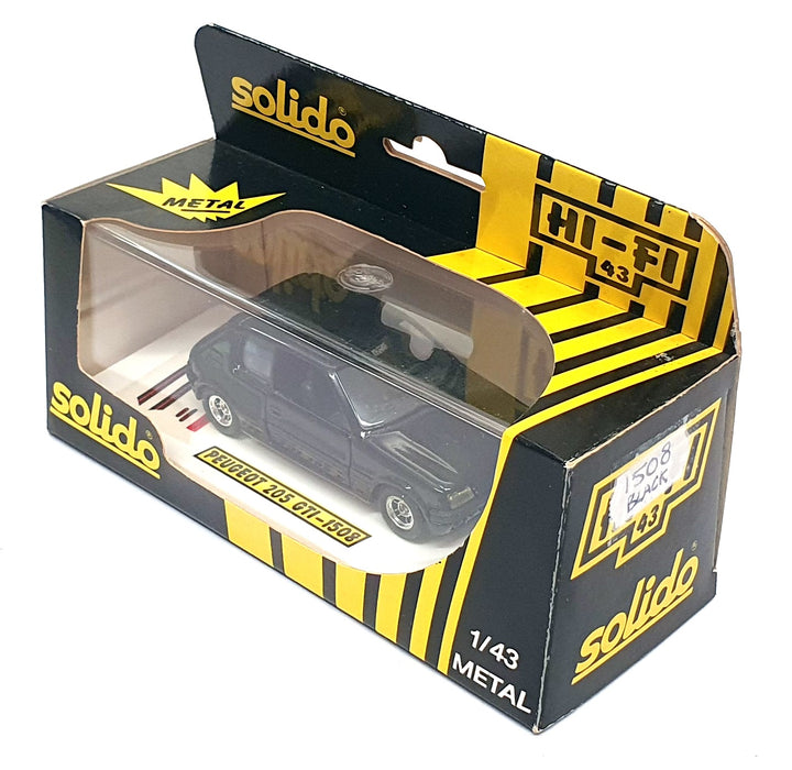 Solido 1/43 Scale Diecast 1508 - Peugeot 205 GTI - Black