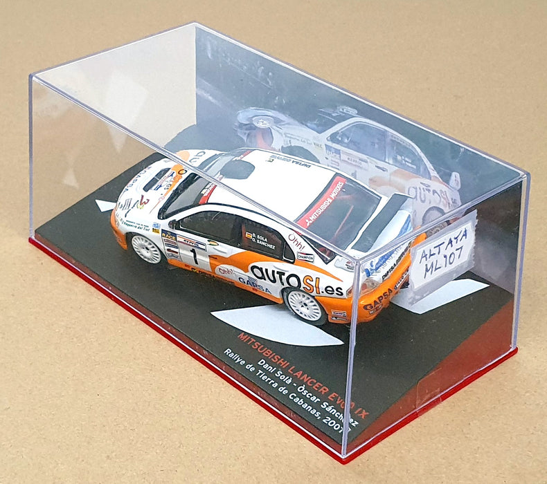 Altaya 1/43 Scale ML107 Mitsubishi Lancer Evo IX #1 Tierra de Cabanas Rally 2007