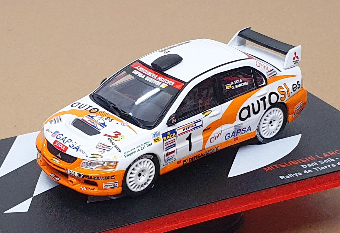 Altaya 1/43 Scale ML107 Mitsubishi Lancer Evo IX #1 Tierra de Cabanas Rally 2007