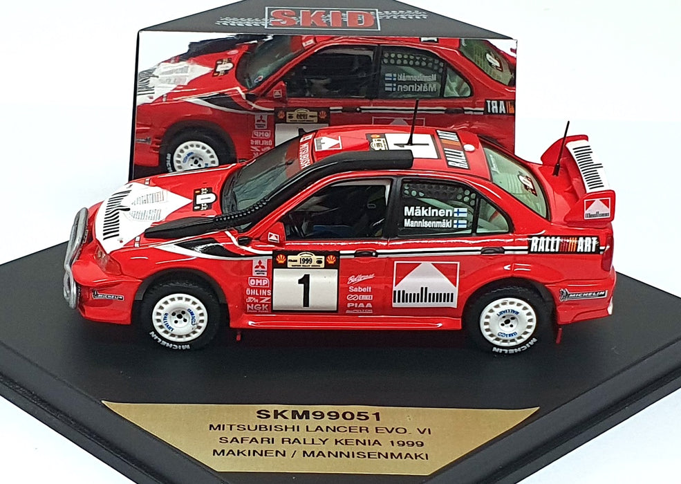 Skid 1/43 Scale SKM99051 - Mitsubishi Lancer Evo VI #1 Safari Rally 1999