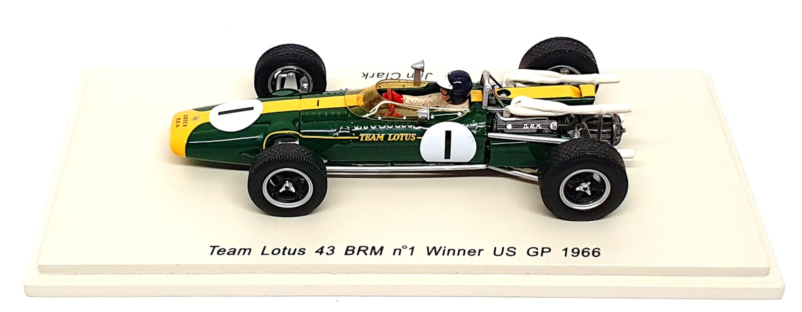 Spark 1/43 Scale S2143 - F1 Lotus 43 BRM #1 Winner US GP 1966 Jim Clark