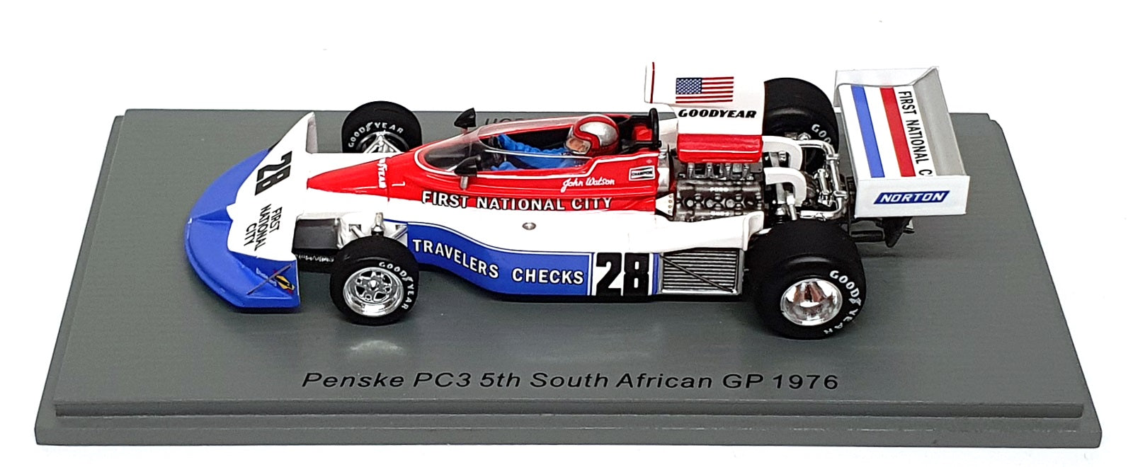 Spark 1/43 Scale S7225 - F1 Penske PC3 #28 5th South Africa GP 1976 John Watson