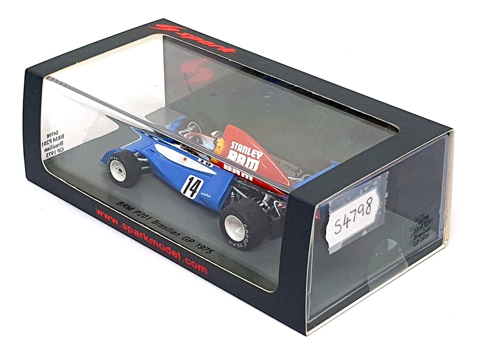 Spark 1/43 Scale S4798 - F1 BRM P201 #14 Brasilian GP 1975 Mike Wilds