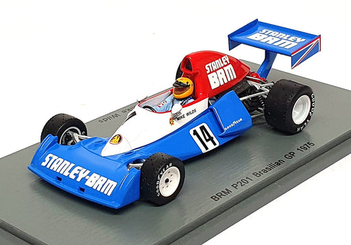 Spark 1/43 Scale S4798 - F1 BRM P201 #14 Brasilian GP 1975 Mike Wilds