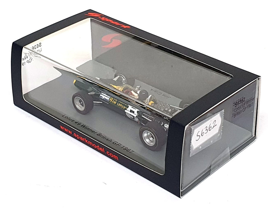 Spark 1/43 Scale S6362 - F1 Lotus 49 #5 Winner British GP 1967 Jim Clark