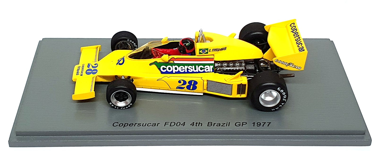 Spark 1/43 Scale S3939 - F1 Copersucar FD04 #28 4th Brazil GP 1977 Fittipaldi