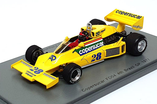 Spark 1/43 Scale S3939 - F1 Copersucar FD04 #28 4th Brazil GP 1977 Fittipaldi