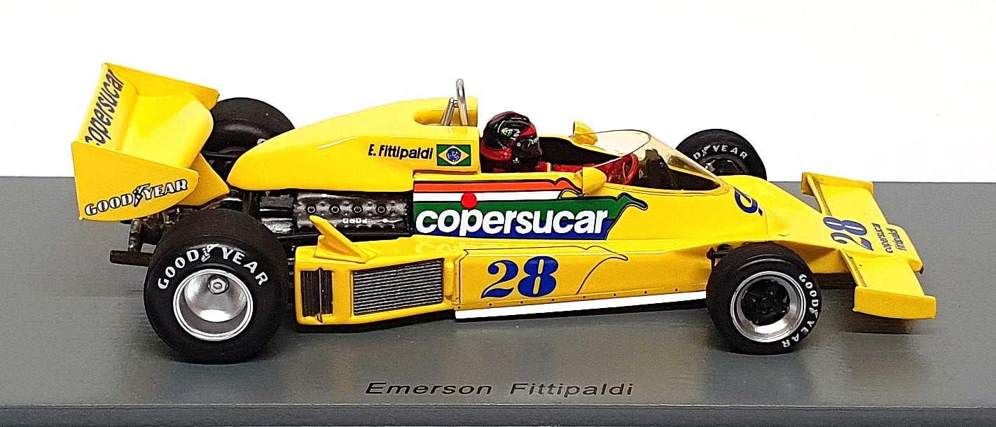 Spark 1/43 Scale S3939 - F1 Copersucar FD04 #28 4th Brazil GP 1977 Fittipaldi