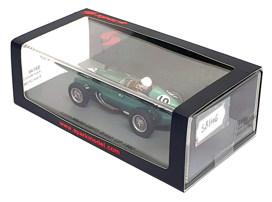 Spark 1/43 Scale S8146 - F1 Aston Martin DBR5 #19 British GP 1960 Trintignant