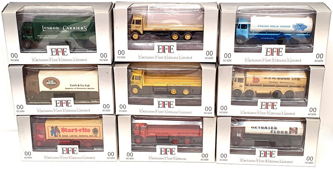 EFE 1/76 Scale SET079 - Set Of 9x Assorted Mammoth Trucks Lorrys & Tanker Trucks
