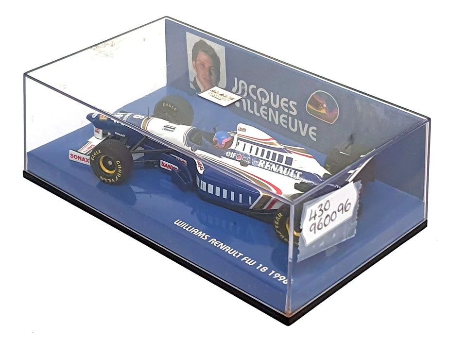 Minichamps 1/43 Scale 430 960096 - F1 Williams Renault FW18 1996 J. Villeneuve