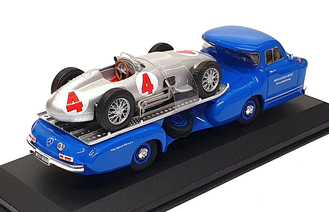Ixo 1/43 Scale RAC342 - Mercedes Benz Blue Wonder Transporter + W196R Race Car