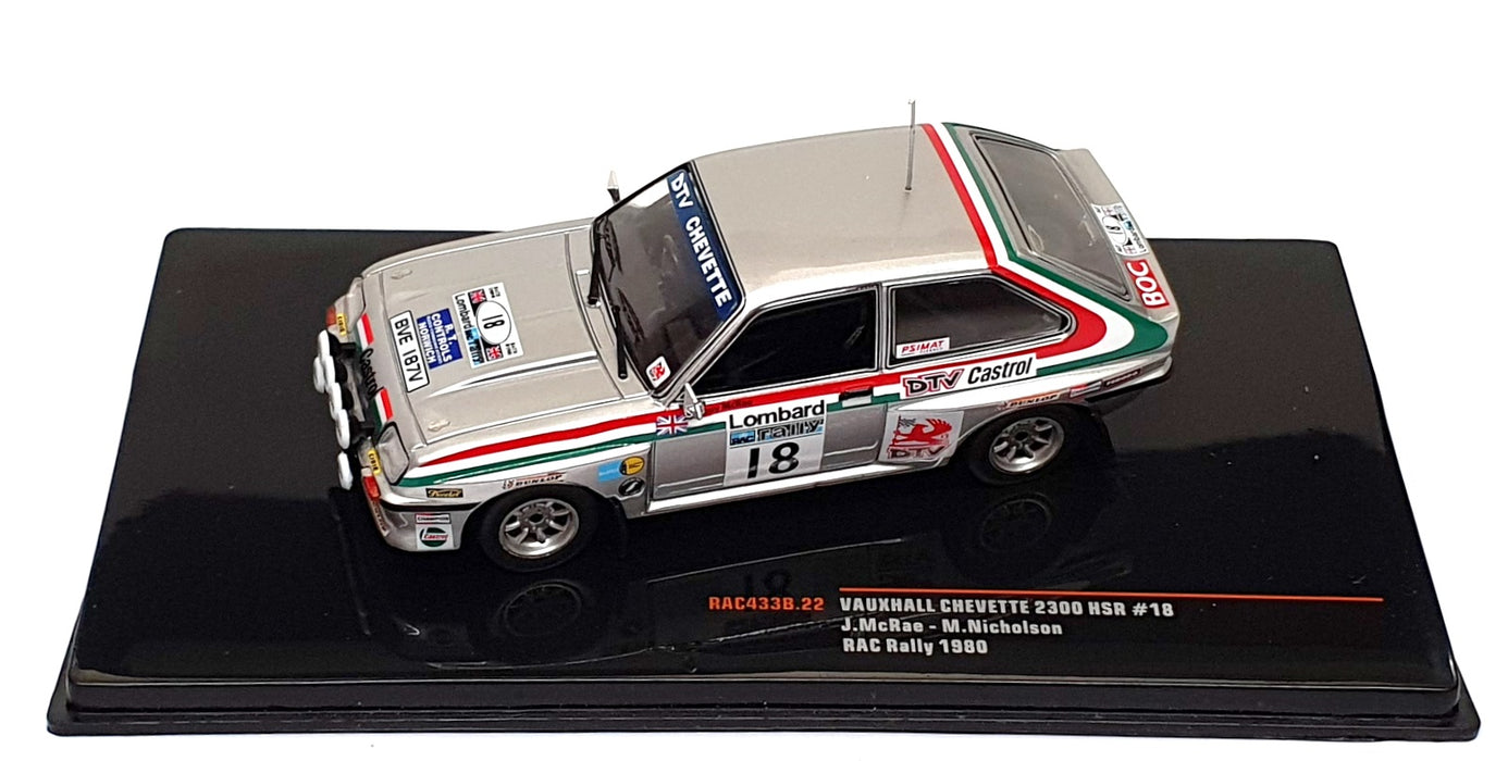 Ixo 1/43 Scale RAC433B.22 - Vauxhall Chevette 230 HSR #18 RAC Rally 1980