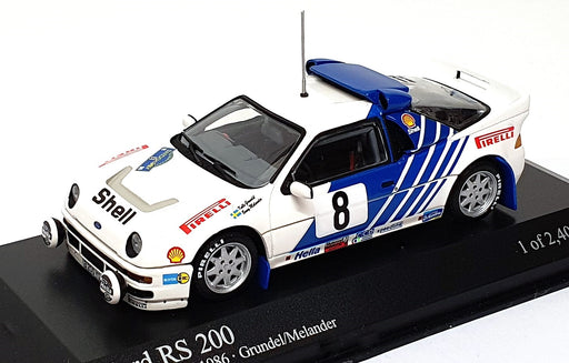 Minichamps 1/43 Scale 430 868008 - Ford RS 200 #8 Sweden Rally 1986