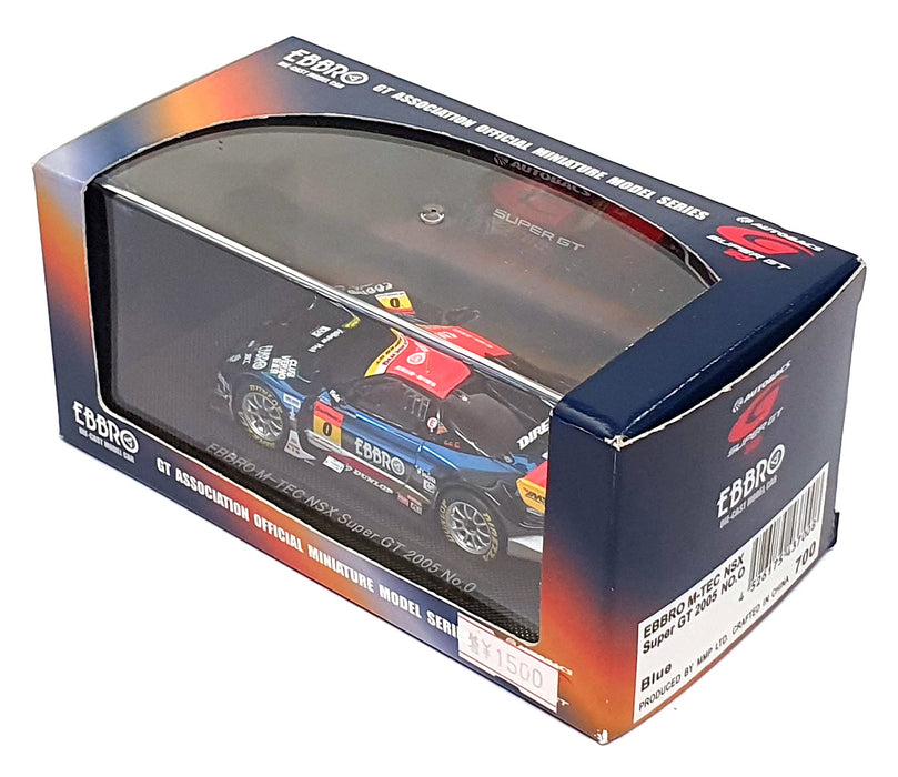 Ebbro 1/43 Scale 700 - Honda Ebbro M-TEC NSX Super GT #0 - Blue