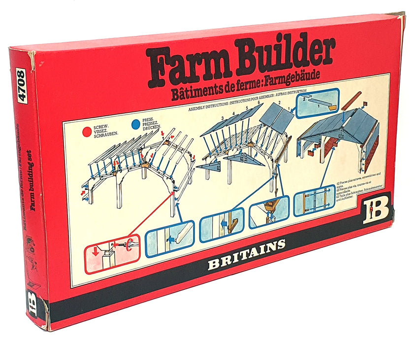 Britains 1/32 Scale 4708 - Atcos Farm Building Set Tractor Shed 62 pcs
