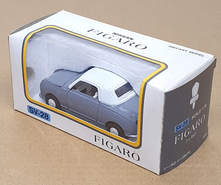 Diapet 1/40 Scale Diecast SV-28 - Nissan Figaro - Grey/White