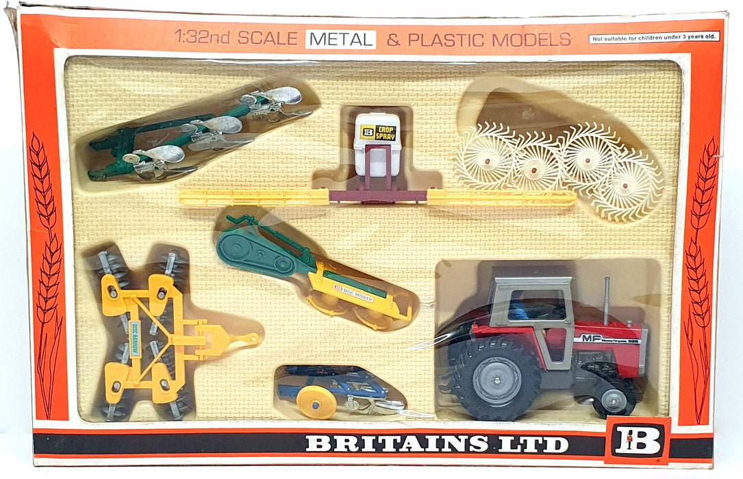 Britains 1/32 Scale 83221 - Massey Ferguson Farm Tractor & Implement Set