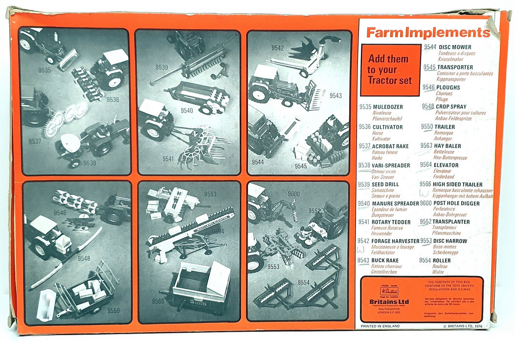 Britains 1/32 Scale 83221 - Massey Ferguson Farm Tractor & Implement Set