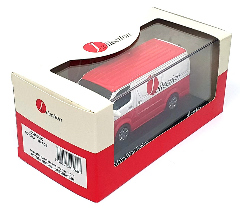J Collection 1/43 Scale Diecast JC36002JC - Toyota Hi-Ace Van - Red/White