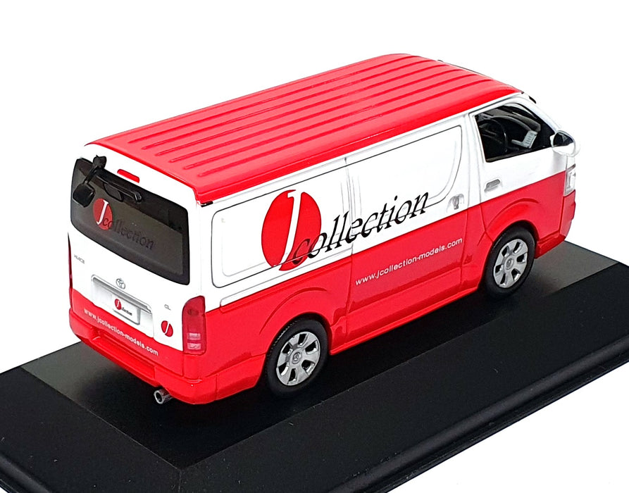 J Collection 1/43 Scale Diecast JC36002JC - Toyota Hi-Ace Van - Red/White