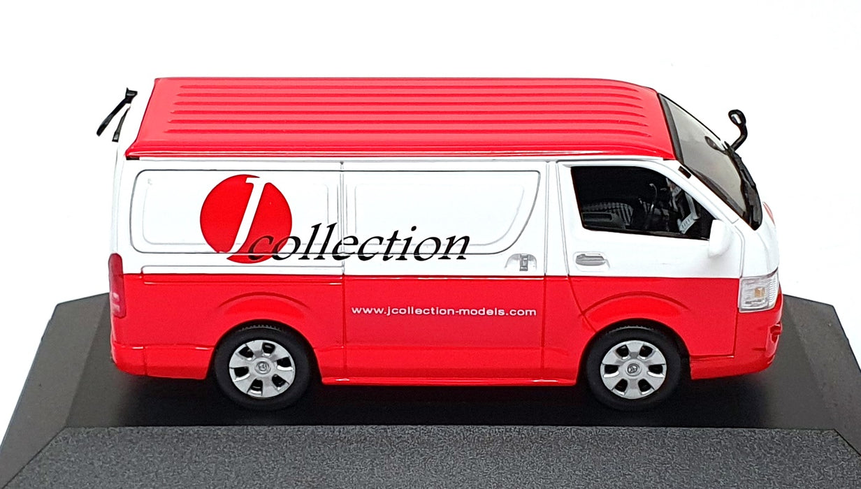 J Collection 1/43 Scale Diecast JC36002JC - Toyota Hi-Ace Van - Red/White