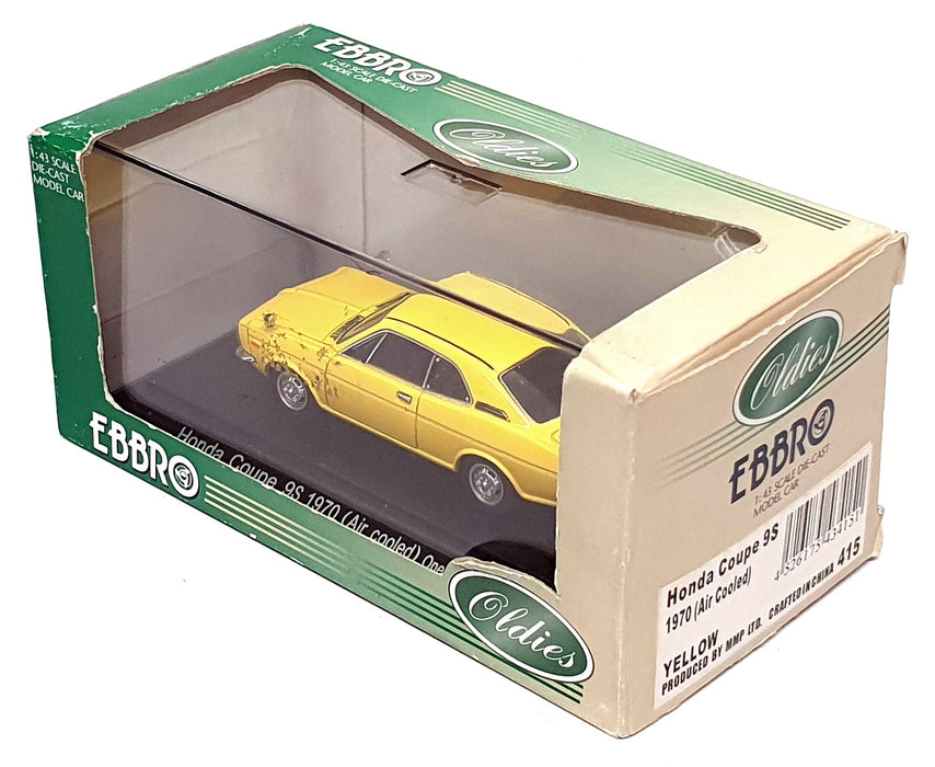Ebbro 1/43 Scale 415 - 1970 Honda Coupe 9S (Air Cooled) - Yellow
