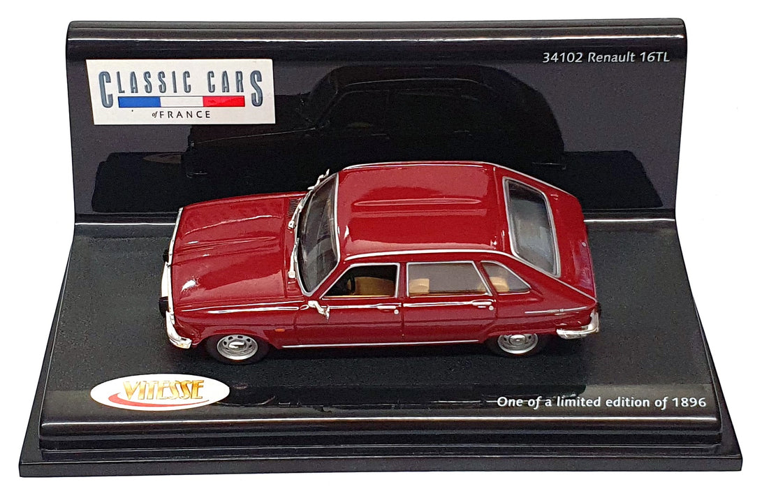 Vitesse 1/43 Scale Diecast 34102 - Renault 16 TL - Dk. Red