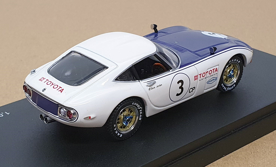 Kyosho 1/43 Scale 03038A - Toyota 2000GT #3 SCCA 1968 - White/Blue