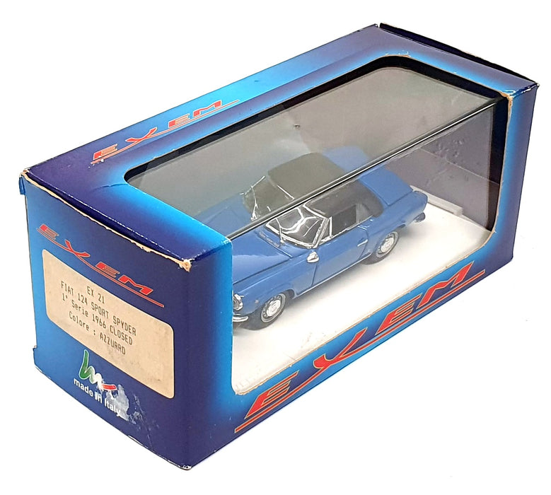 Exem 1/43 Scale Diecast EX21 - 1966 Fiat 124 Sport Spyder - Blue