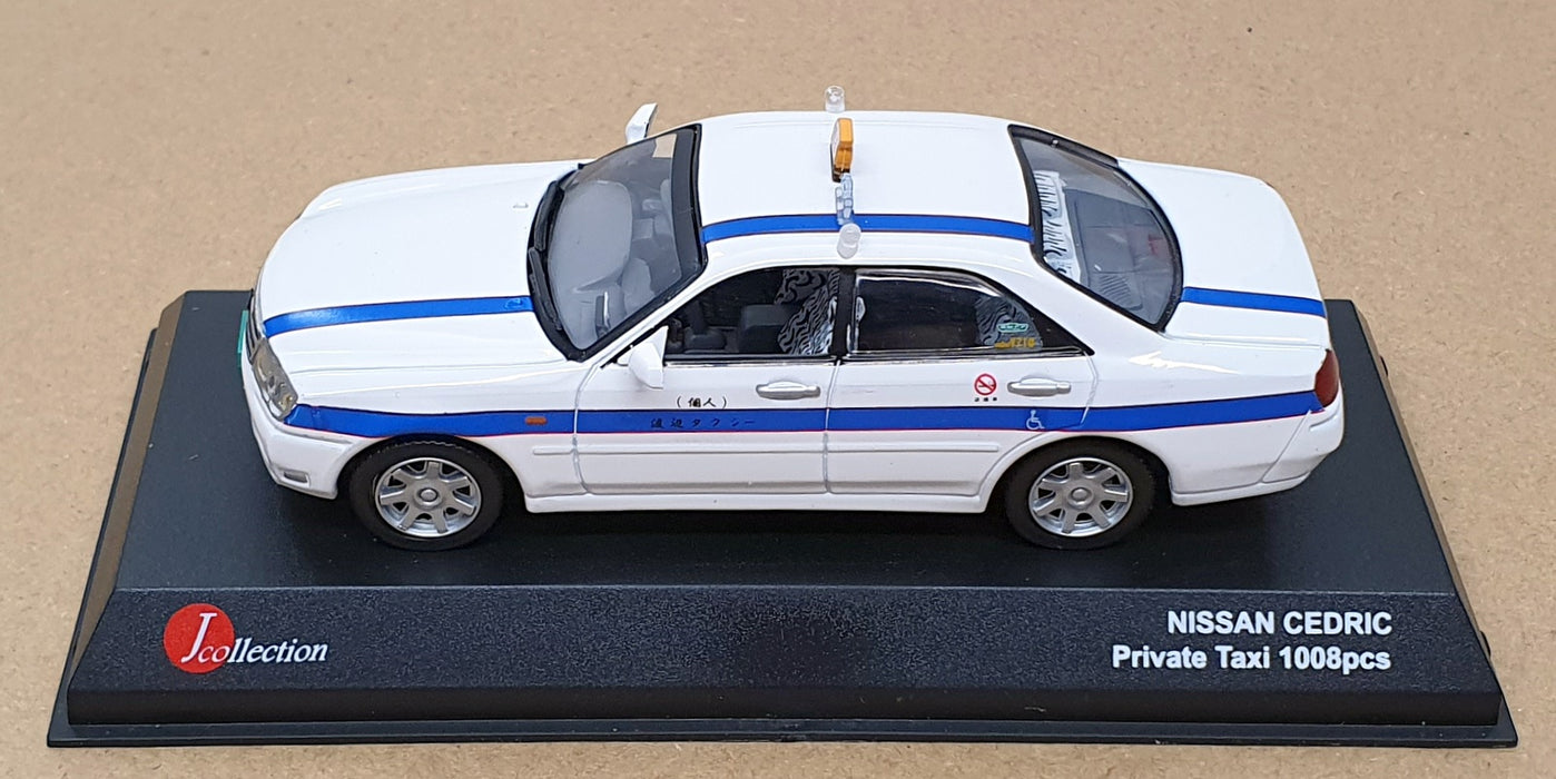 Kyosho J Collection 1/43 Scale JC02001TX - Nissan Cedric Private Taxi - White