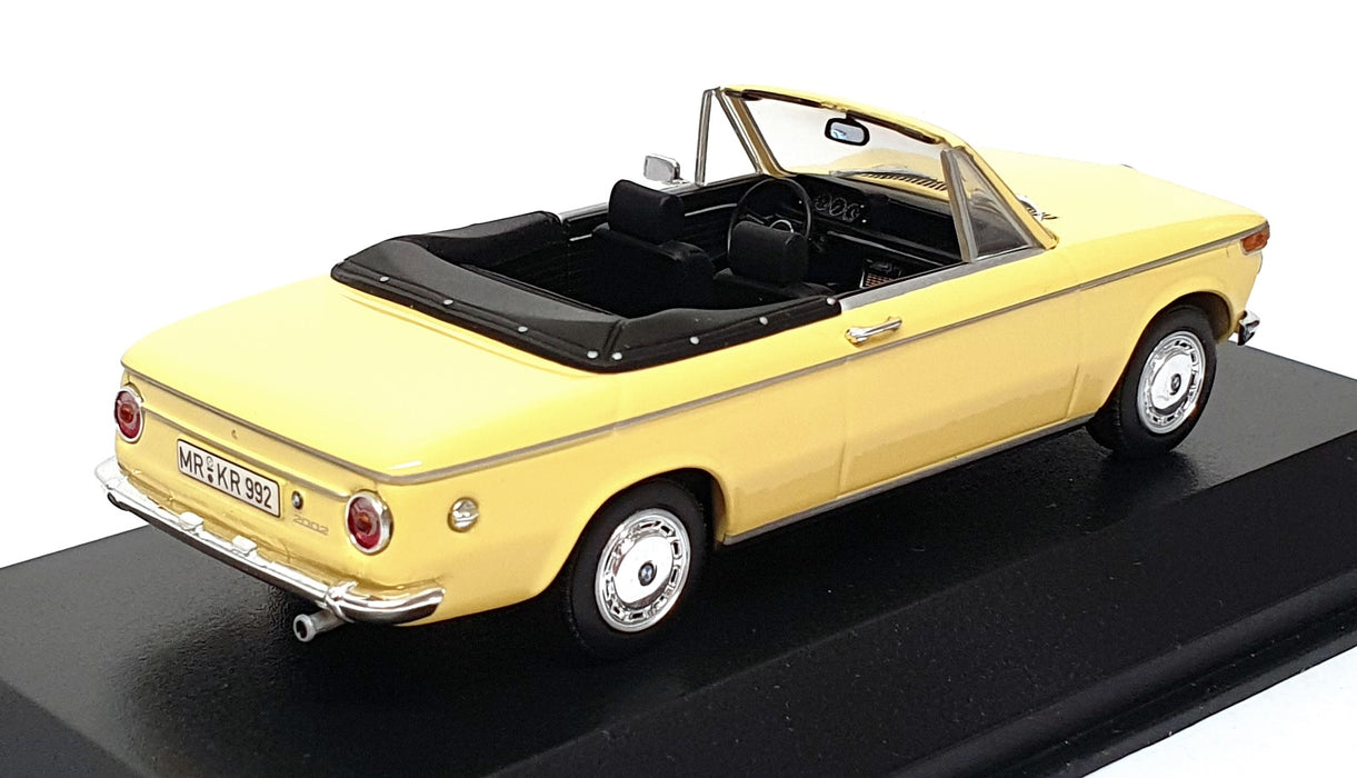 Minichamps 1/43 Scale 400 021132 - 1971 BMW 2002 Cabriolet - Yellow