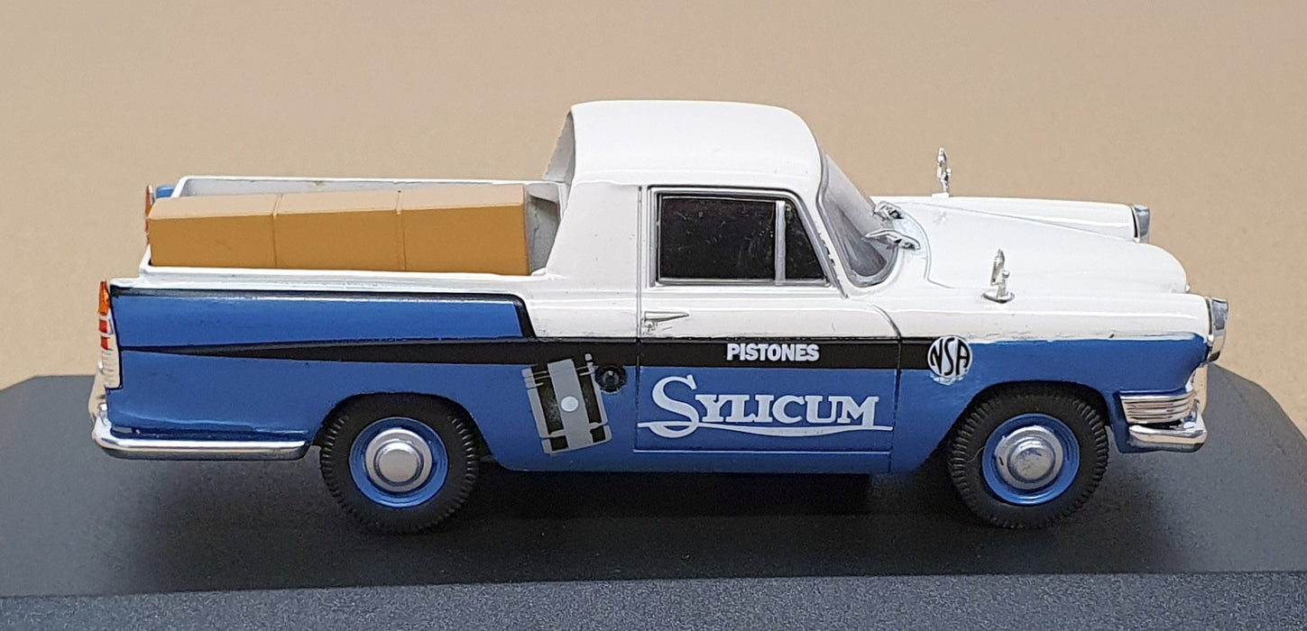 Altaya 1/43 Scale 689003 - 1963 Siam Argenta Pick Up Pistones Sylicum White/Blue