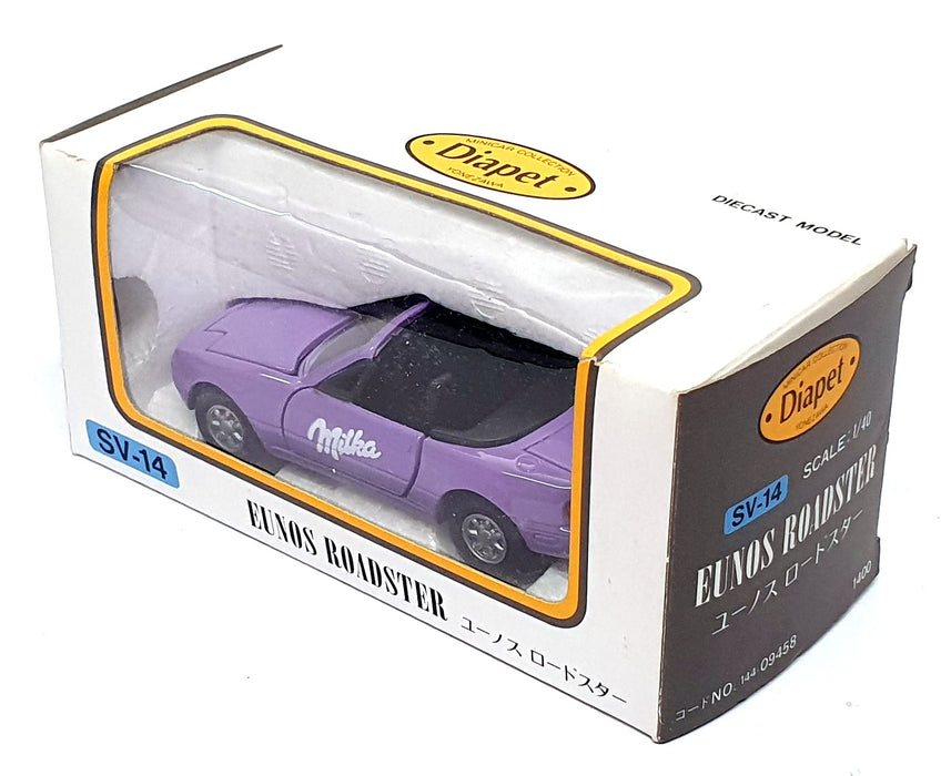 Diapet 1/40 Scale SV-14 - Mazda MX-5 Eunos Roadster Milka Chocolate - Lilac