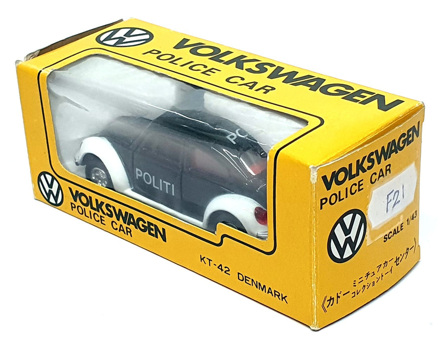 Tomica Dandy 1/43 Scale F21 - Volkswagen Police Car Politi - Black/White