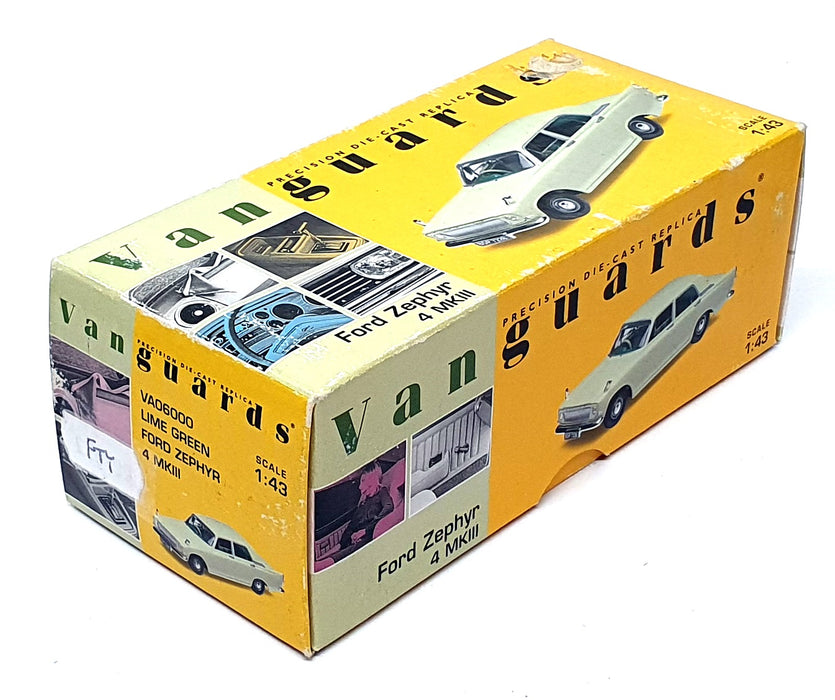 Vanguards 1/43 Scale Diecast VA06000 - Ford Zephyr 4 Mk3 - Lime Green
